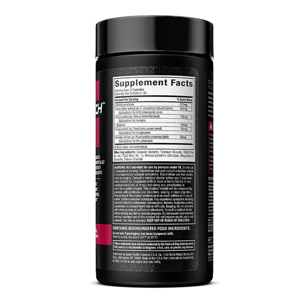 supplement facts for Hydroxycut Hardcore Elite by MuscleTech: best for cutting and weight loss