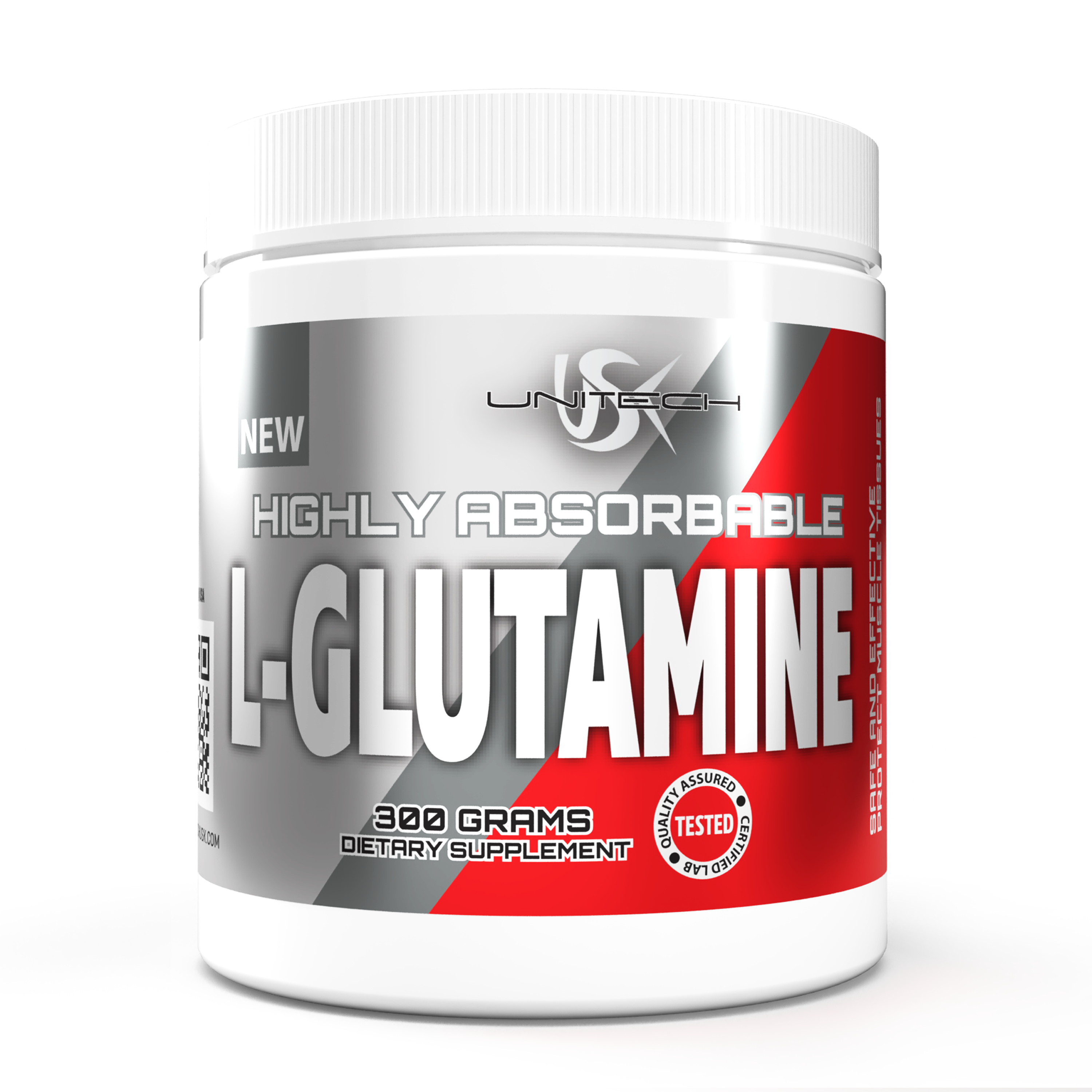 L-Glutamine 300g 60 Servings by Unitech